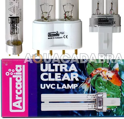 Arcadia Uv Bulb Genuine Uvc Lamp Filter Tube Spare Ultra Violet Clear Fish Pond • £6.05