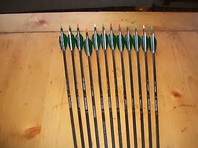 One Dozen Vintage Matching  Carbon Arrows • $20.50