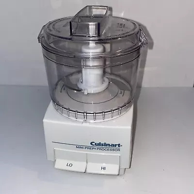 Cuisinart Mini-Prep Food Processor White Model DLC-1 TX EUC Tested Works Great • $30.70