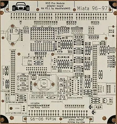 Megasquirt MS3 Pro Module -Carrier Board For 90-97 Miata MX5 (NA) Speeduino Also • $72.70