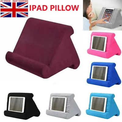 UK IPad Laptop Holder Tablet Multi-Angle Soft Pillow Lap Stand Phone Cushion • £8.99