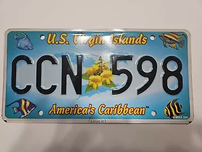 US Virgin Islands Caribbean License Plate Tag CCN 598 • $24.98