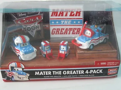 Disney Pixar Cars Toon Mater The Greater 4-Pack Lug Nutty High Dive Mater • $71