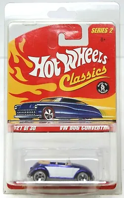 $10.98 • Buy Hot Wheels Classics VW Bug Convertible Blue Special Paint W/ Keeper NEW #S-10