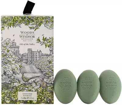 £9.44 • Buy Woods Of Windsor Lily Of The Valley Luxury Soap For Her 60 G Pack Of 3
