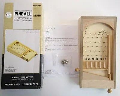Pinball Mini Game Arcade Style - Wood Playing Field 7 Metal Balls - Promark  • $22.90