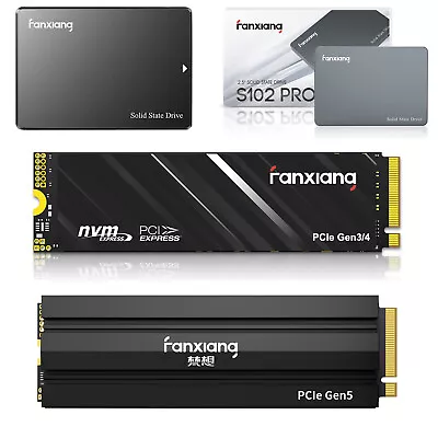 Fanxiang 2TB 1TB SSD Sata M.2 NVme PCIe Gen3 Gen4 Gen5 Internal Hard Drive Lot • £55.99