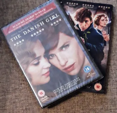 Eddie Redmayne DVDs - The Danish Girl & Fantastic Beasts - Brand New Sealed • £5.30