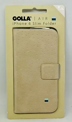 Premium Golla Air Iphone 6 Slim Folder Case - Card Holder Magnetic Clasp - Cream • $20