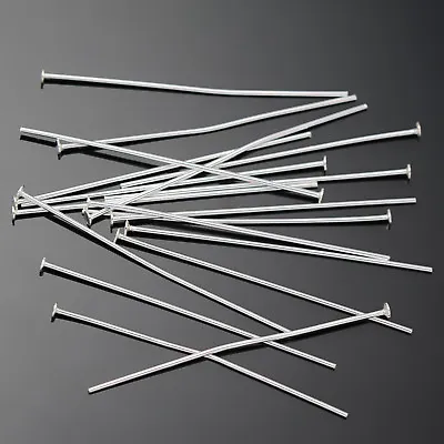 Genuine Solid 925 Sterling Silver T-Pin Flat Head Pins Jewellery Making Findings • £33.75