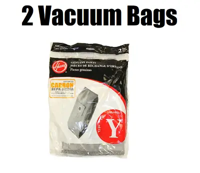 2pk Hoover Type Y HEPA CARBON Filter Vacuum Bags Part AH10165 • $13.86