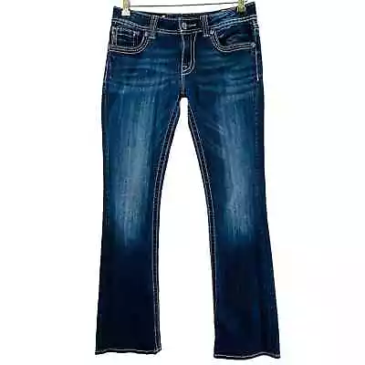 Miss Me 29 Boot Cut Jeans Embellished Stretch Horseshoe 33  Inseam JW589282 • $39.99