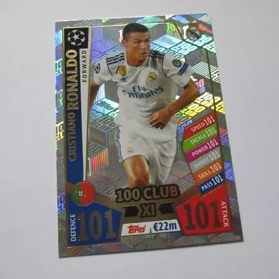 Match Attax UEFA Champions League 2017/18 #428 - Cristiano Ronaldo 101 100 Club • £219.94