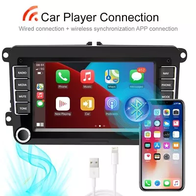 7  CarPlay Android For VW Golf MK5 RCD330 B6 Car Stereo Radio With Backup Camera • $104.49