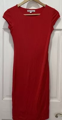 Velvet Torch Los Angeles Red Bodycon Lined Cap Sleeve Dress Size Small • $19.99