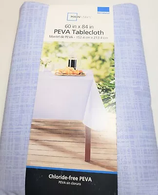 Mainstays Peva Vinyl Tablecloth Light Blue Rectangle / 60 X 84 In • $15.99