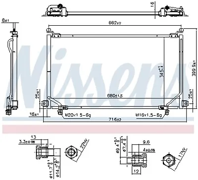 Condenser Air Conditioning For NISSAN FORD:MISTRALMAVERICKTERRANO II • $157.64