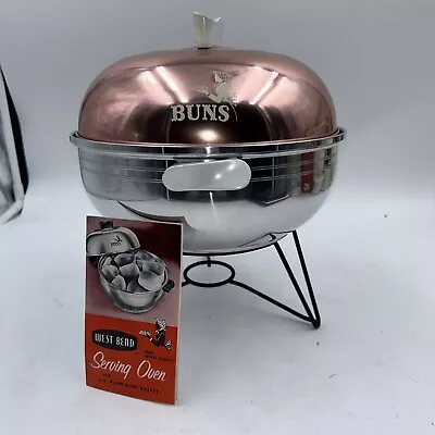 Serving Oven Vtg West Bend Aluminum Warmer/ Server / Oven 4 Piece MCM  Original • $64