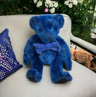 Vermont Teddy Bear Plush 16” Blue Without You Jointed Teddy Bear. • $25