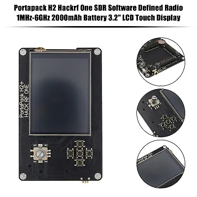 H2 Hackrf One SDR Software Defined Radio 2000mAh Battery 3.2  LCD Touch Display • £64.78