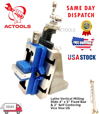 Lathe Vertical Milling Slide Fixed Base 4 X 5  & 2  Self Centering Vice Vise USA • $145.34