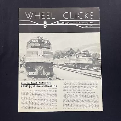 Wheel Clicks Pacific Railroad Society Monthly Newsletter Journal 1978 July • $12.99