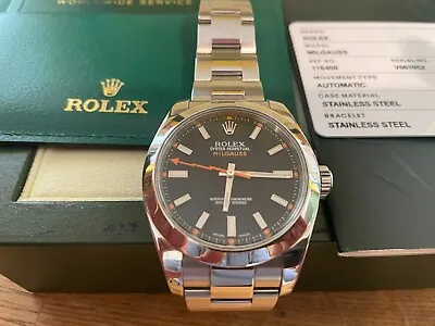 Rolex Milgauss Black Dial Automatic Watch Model No. 116400 In Superb Condition • £7250