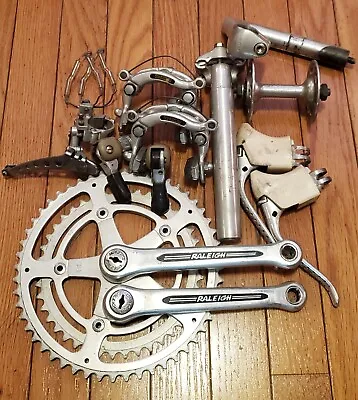 Vintage Raleigh Bar End Shifters 610 Brakes Crankset Seatpost & Stem Carlton • $225