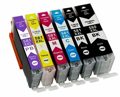 NonOEM CLI581XXL PGI580XXL Ink Cartridges For Pixma TS6250 TS6251 TS6350 TS6351 • £14.12