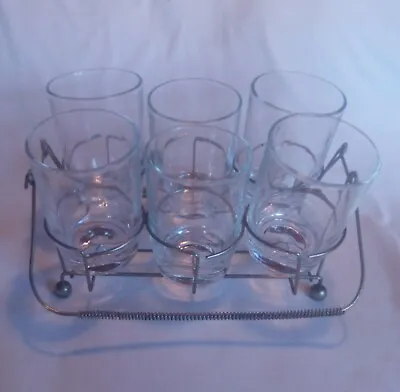 Vintage Early Retro Caddy And Original Glasses Set  • $30