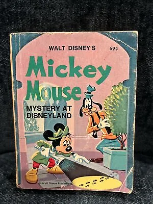 1975 Walt Disney's Mickey Mouse Mystery At Disneyland Big Little Book Whitman • $12.49