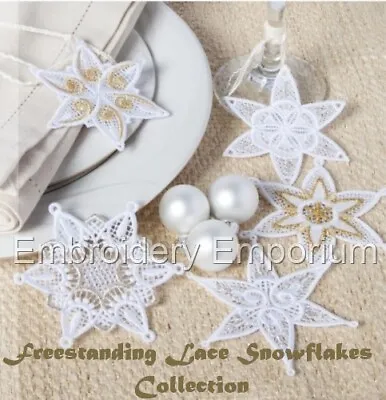 £12.95 • Buy Freestanding Lace Snowflakes Collection -machine Embroidery Designs On Cd Or Usb