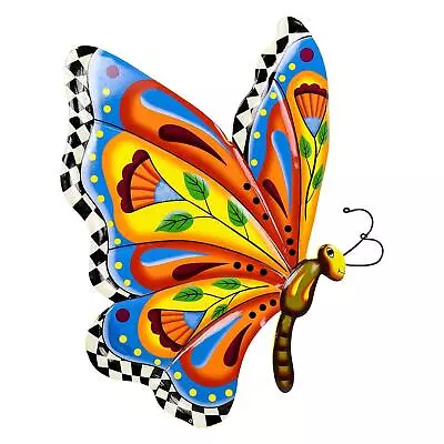 Large Metal Butterfly Wall Art Colourful Garden Ornament Outdoor Decoration New • £14.99