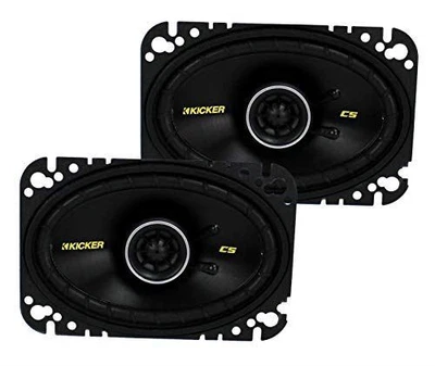 Kicker 40CS464 4x6 2-Way CS Series Car Speakers – Two Sets (4 Speakers Total) – 50W RMS, NEW