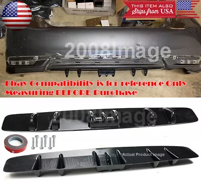 30 X6.5  Black Rear Bumper Diffuser Splitter Shark Fin Canard For Mercedes Smart • $39.94