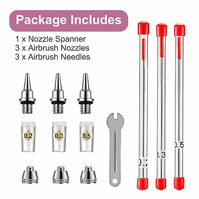 £8.03 • Buy Airbrush Nozzle Needle Replacement Part Spray Gun Maintenance Tool 0.2/0.3/0.5mm