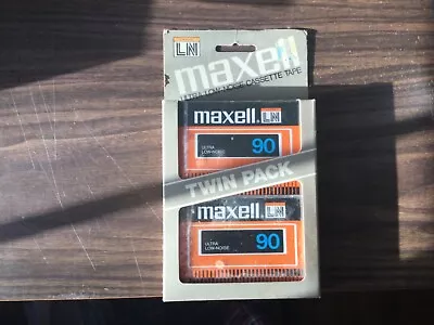 Maxell LN 90 Minute Ultra Low Noise Audio Cassette Twin Pack • $14.99