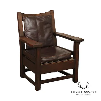 Antique Mission Oak Lounge Chair • $1895