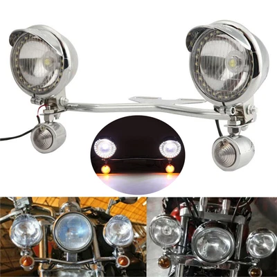 $95.99 • Buy Passing Turn Signals Light Bar For Yamaha V-Star XVS 650 1100 Classic Silverado