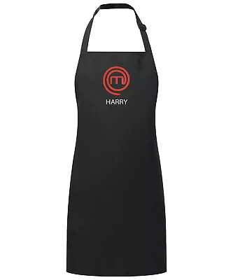 Embroidered  Masterchef Kids Apron Personalised - Waterproof Bib Apron Children • £9.99