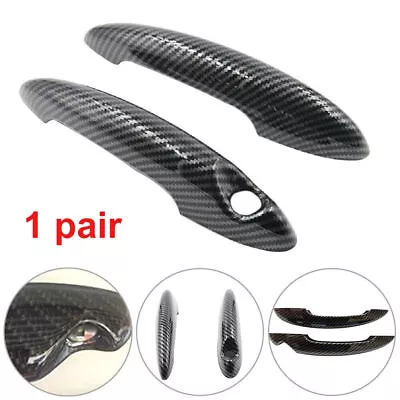 Pair Carbon Fiber Door Handle Covers For MINI Cooper S R50 R52 R55 R56 R59 R61 • $16.19