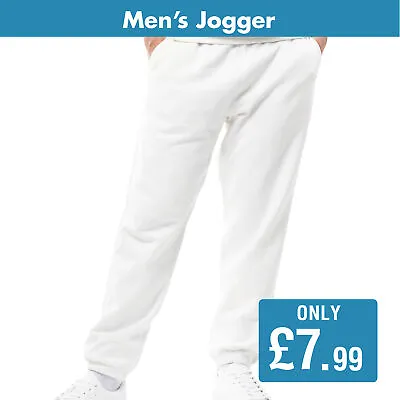 Mens Joggers Jogging Bottoms Fleece Plain Pockets Drawstring Size M-XL  • $9.95