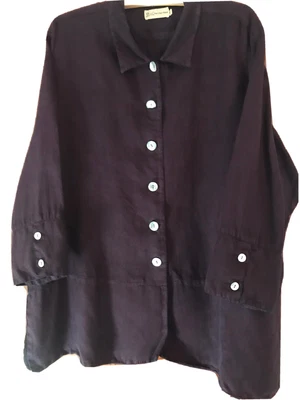 £9.99 • Buy The Linen Press Top Size XL  - Plum