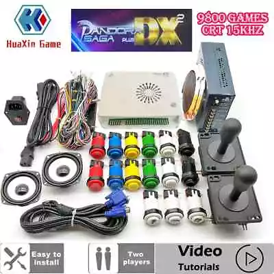 Arcade Machine Cabinet Bundle Pandora Saga DX 5000IN1 Game Console Set DIY Kit • $131