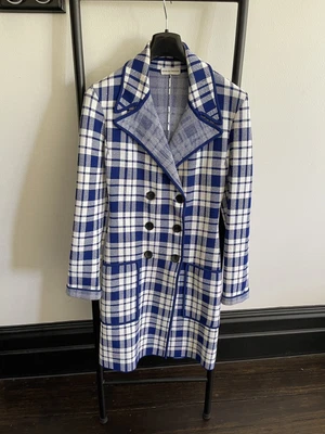 $195 • Buy Scanlan Theodore Checkered Jacket Coat Dress Crepe