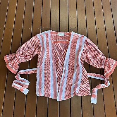 Cecilie Copenhagen Size S Ulrikke Shirt Kimono Jacket Orange • $80