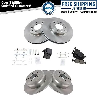 Brake Pad & Rotor Ceramic Kit Front & Rear For Volvo 850 C70 S70 V70 • $161.10