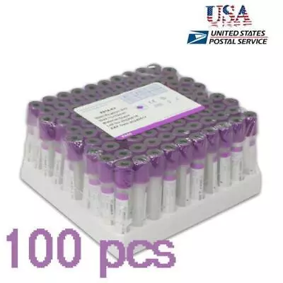 100pcs Vacuum Blood Collection Tube EDTA K2 Glass Tubes For Laboratory • $24.99