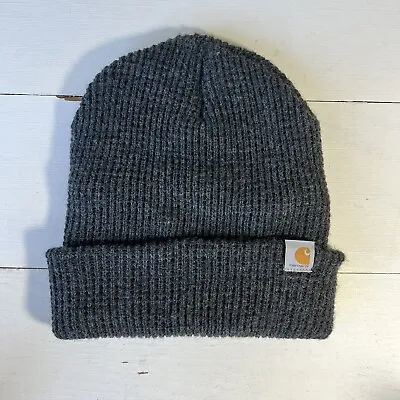 Carhartt Beanie Hat Cap Gray Knit Woodside Waffle Knit 3M Thinsulate Outdoors • $12