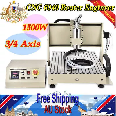 3/4 Axis CNC 6040 1500W Router Engraver Drilling Machine DIY 3D Cutter VFD • $1800.63